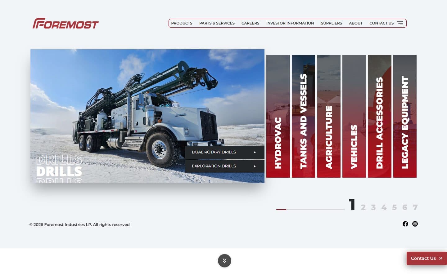 Screenshot of the Foremost website